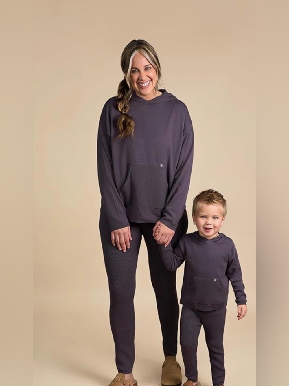 Modern Moments By Gerber Women’s 2 Pc Set Waffle Texture Hoodie & Sweatpants NWT